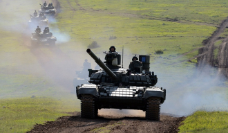 Борбена дејства тенкова Т-72МС на вежби „Муњевити удар 2021“