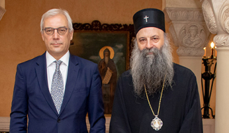 Грушко и патријарх Порфирије разговарали о Косову, Црној Гори, Републици Српској и руско-српском пријатељству
